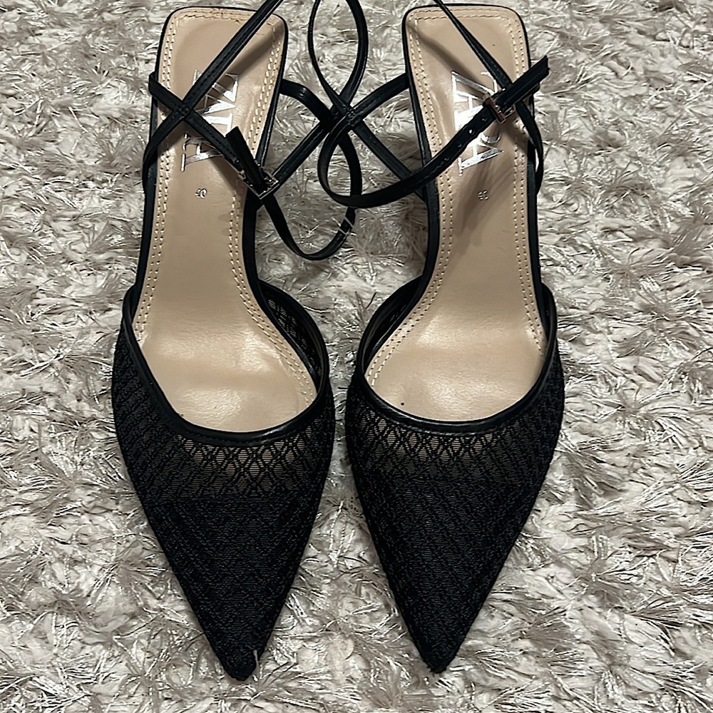 ZARA Black Mesh Heels - Euro Size 40 / 9M